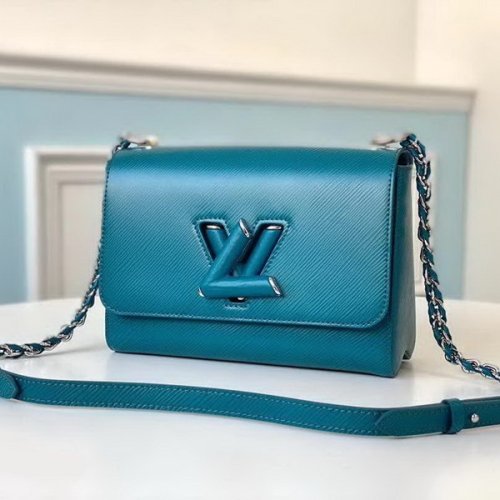 【原版皮】路易威登/LV Twist 手袋，采用简约纯色渲染标志性Epi皮革，再以哑光金属件释放前卫张力，小巧构型搭配波浪底部设计，暗藏充裕容量玄机，款号：M50282