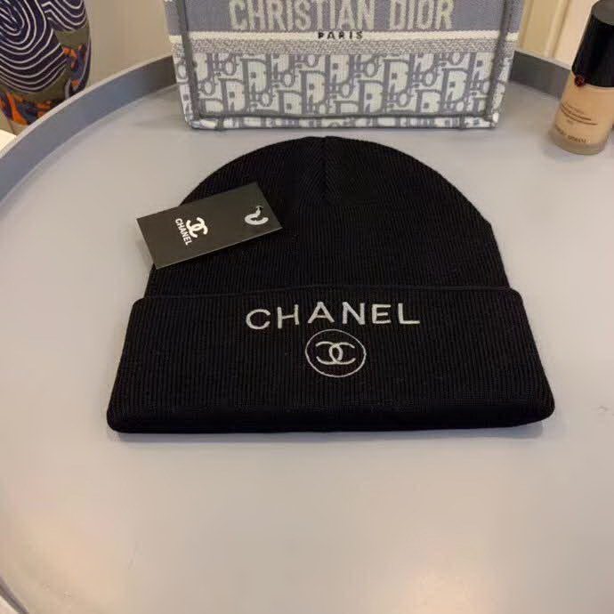 20冬季最新专柜款-Chanel针织羊毛毛线帽，羊毛，帅气朋克风。超酷时尚街头风