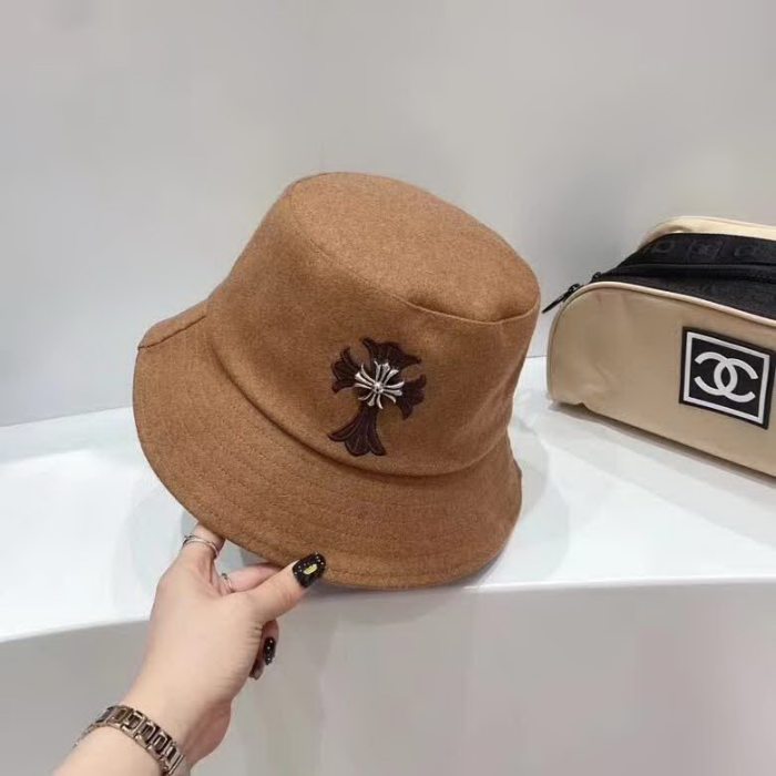 20冬季最新专柜款-ChromeHearts20秋冬新款羊毛呢子皮标十字架，个性街头朋克风，神秘复古十字架，帅气！帽型超正！精品刺绣皮边，妥妥的高级风！