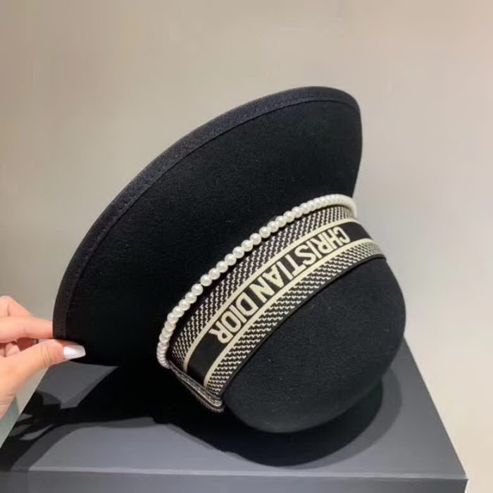20冬季最新专柜款-Dior2020秋冬新款羊毛礼帽，名媛风圆顶盆帽，羊毛面料
