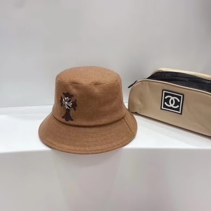 20冬季最新专柜款-ChromeHearts20秋冬新款羊毛呢子皮标十字架，个性街头朋克风，神秘复古十字架，帅气！帽型超正！精品刺绣皮边，妥妥的高级风！