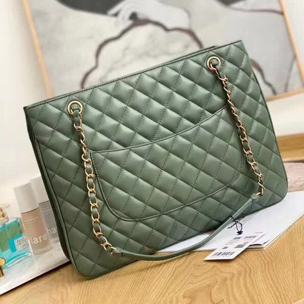 【原版皮】香奈儿/Chanel 购物袋，明星贵妇们的最佳新宠，小香棱格概念，皮链袋，双C标志，一眼钟情，采用进口小羊皮，柔软细腻，皮质独特，纹络更显高档质感，款号：57030