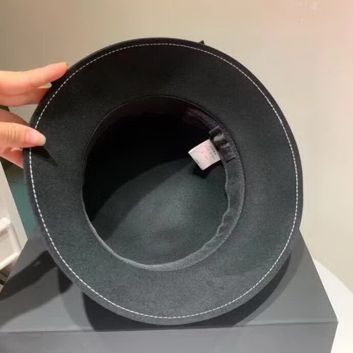 20冬季最新专柜款-Chanel2020秋冬新款羊毛礼帽，蝴蝶结盆帽，羊毛面料，高端定制