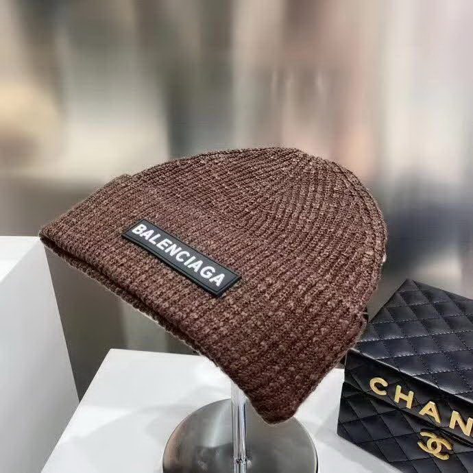 20冬季最新专柜款-Balenciaga新款雪花工艺薄款针织帽，字母标志针织帽，质感薄款，面料超舒适，秋冬流行色调，潮人百搭款！时尚街头风！