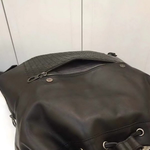 【原版皮】宝缇嘉/BV 男士双肩背包，独特的设计理念，休闲中带有个性，包包容量大，左右幅带有拉链袋，开口大能装笔记本电脑等电子产品，款号：80187908