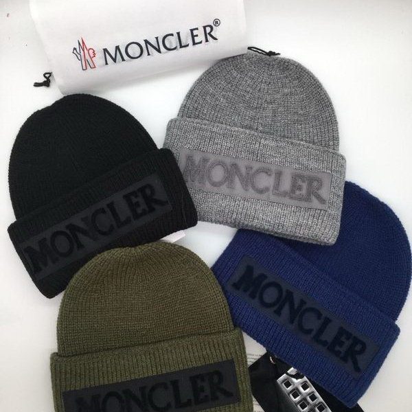 官网同步20秋季最新款-Moncler新款毛线针织帽子，专柜同步，冬季必备款