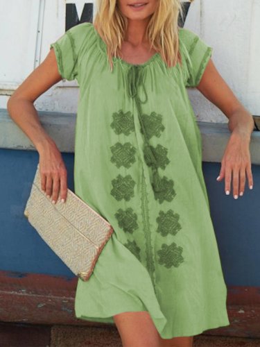 Women Dresses Holiday Boho Linen Dresses