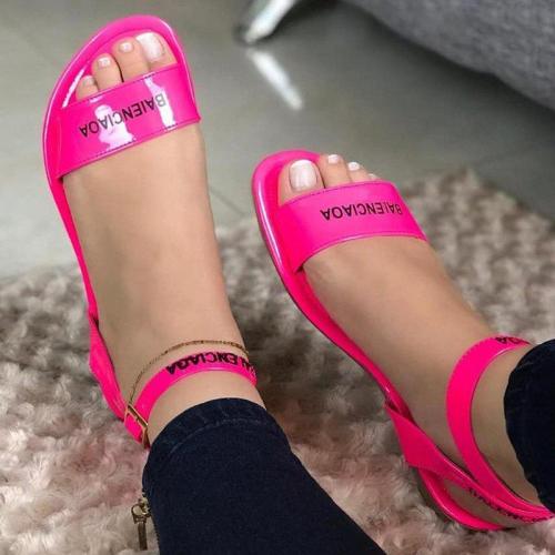 Women Casual Summer Daily Buckle Strap Flat Sandals