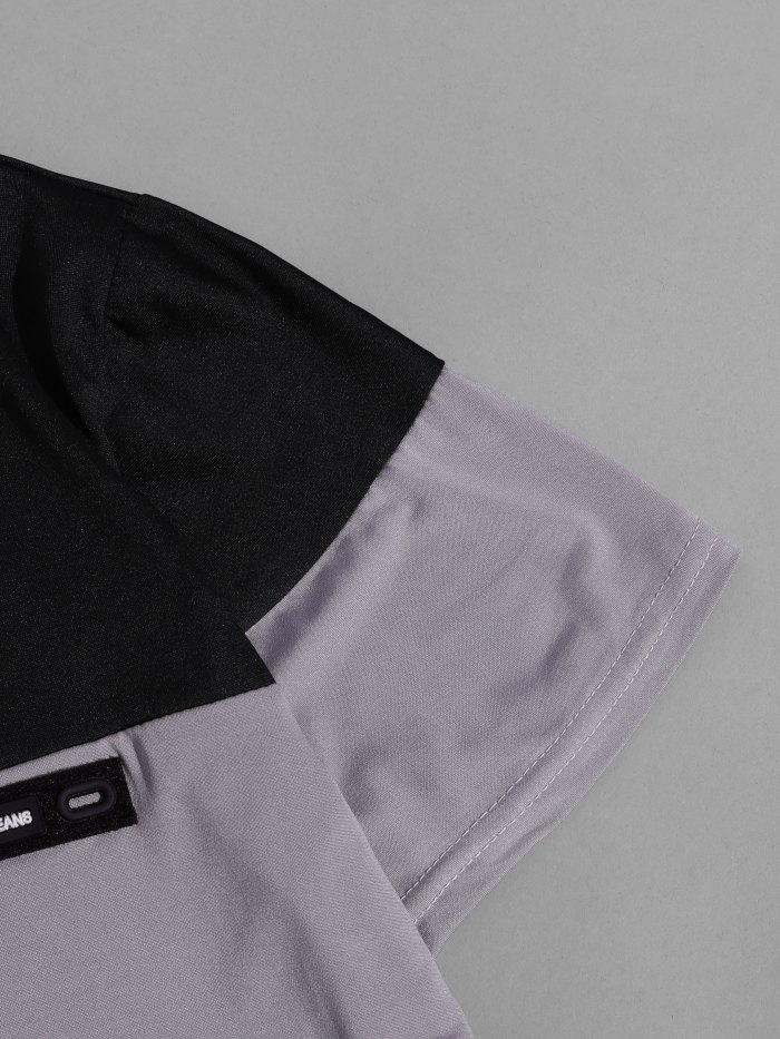 Men's Three Tone Colorblock Short Sleeve Tee