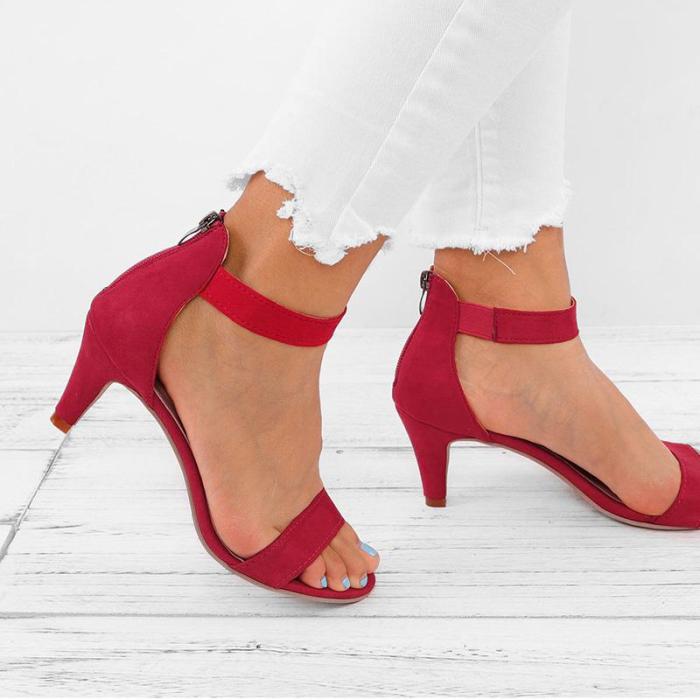 Ankle Strap Sandals - Taupe