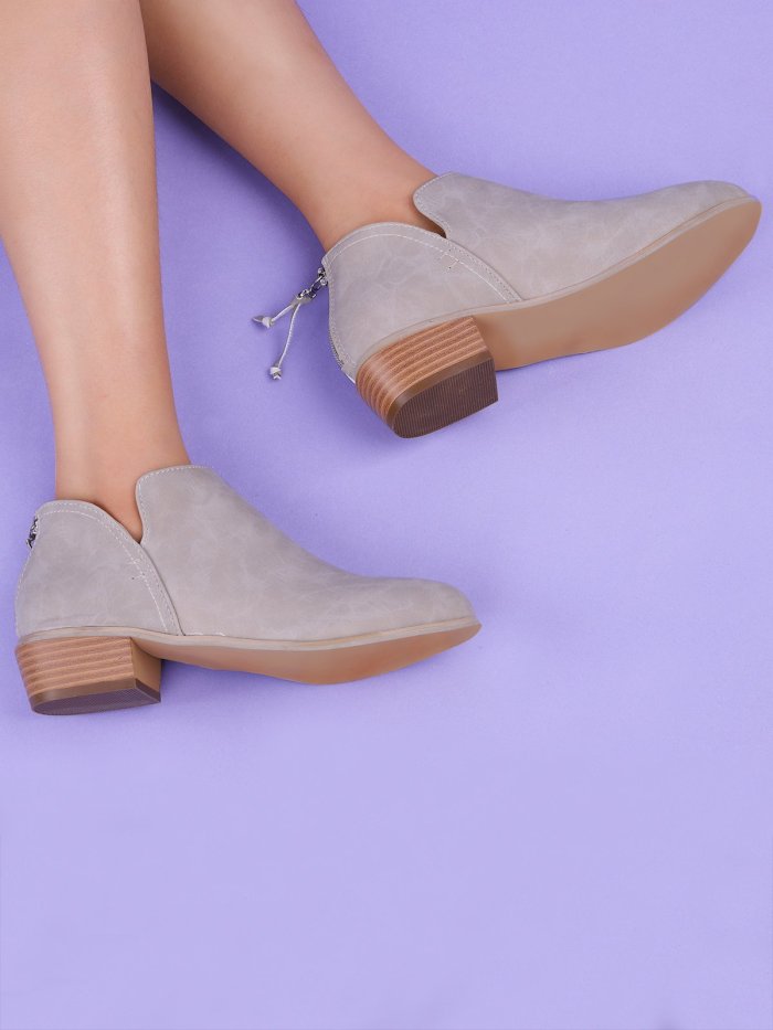 Plus Size Chunky Heel Short Boots Female Non-slip Cute Bootie