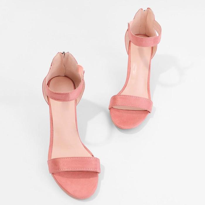 Ankle Strap Sandals - Taupe