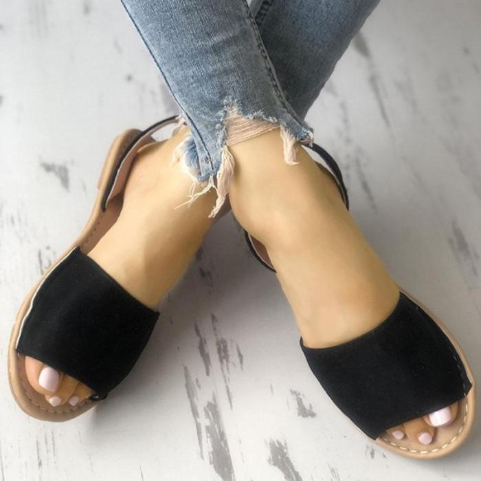 Women Flip Flop Sandals Plus Size Peep Toe Slip on Sandals