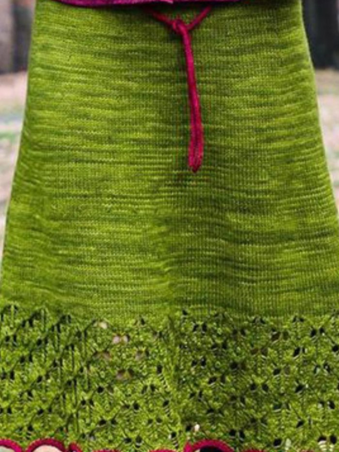 Cotton-Blend Casual Plus Size Skirts