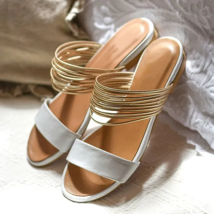 Slip-On Flat Open Toe Summer Slide Sandals Plus Sizes