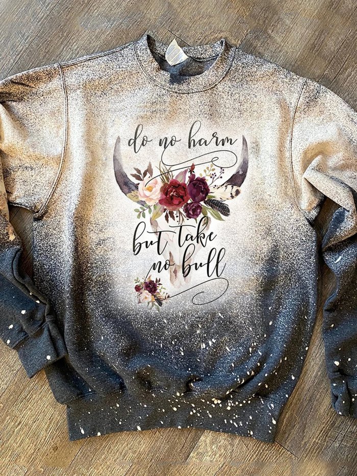 Shift Crew Neck Vintage Long Sleeve Sweatshirt