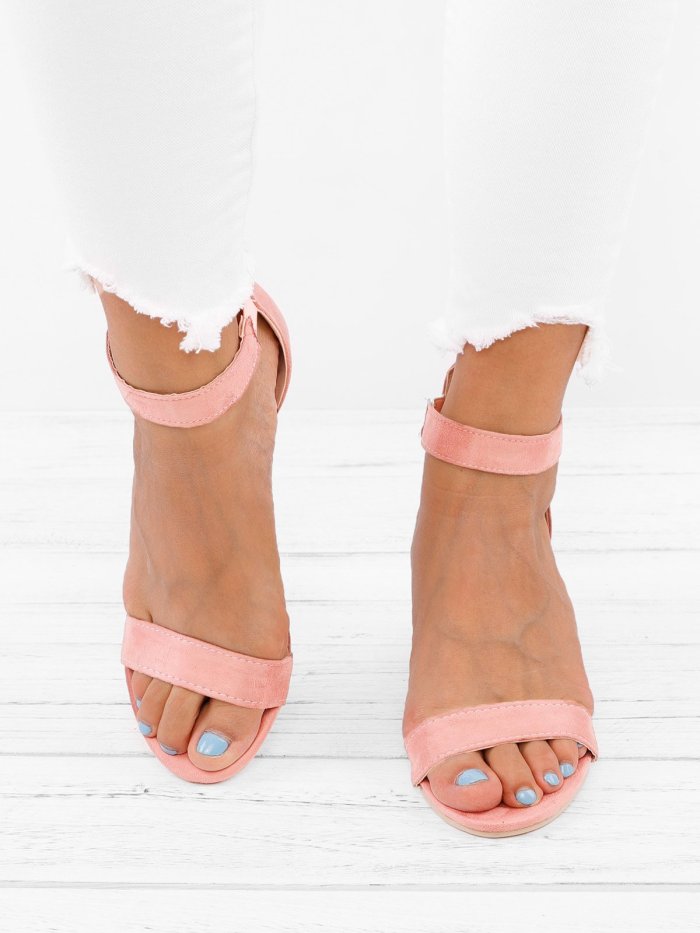 Ankle Strap Sandals - Taupe