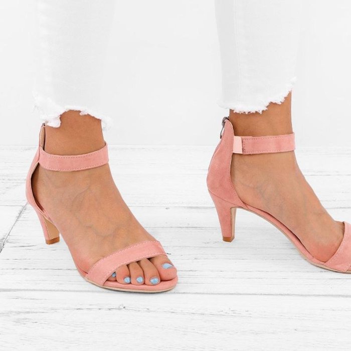 Ankle Strap Sandals - Taupe