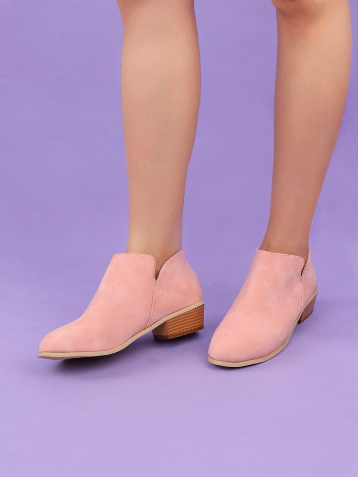 Plus Size Chunky Heel Short Boots Female Non-slip Cute Bootie