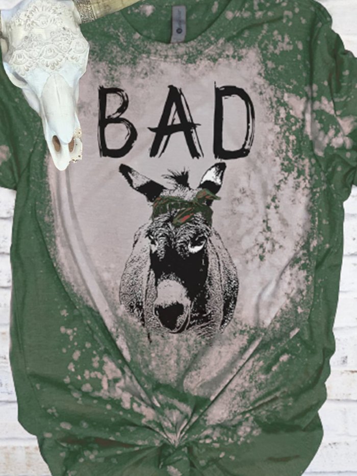 Plus Size Crew Neck Short Sleeve Casual Shirts & Tops