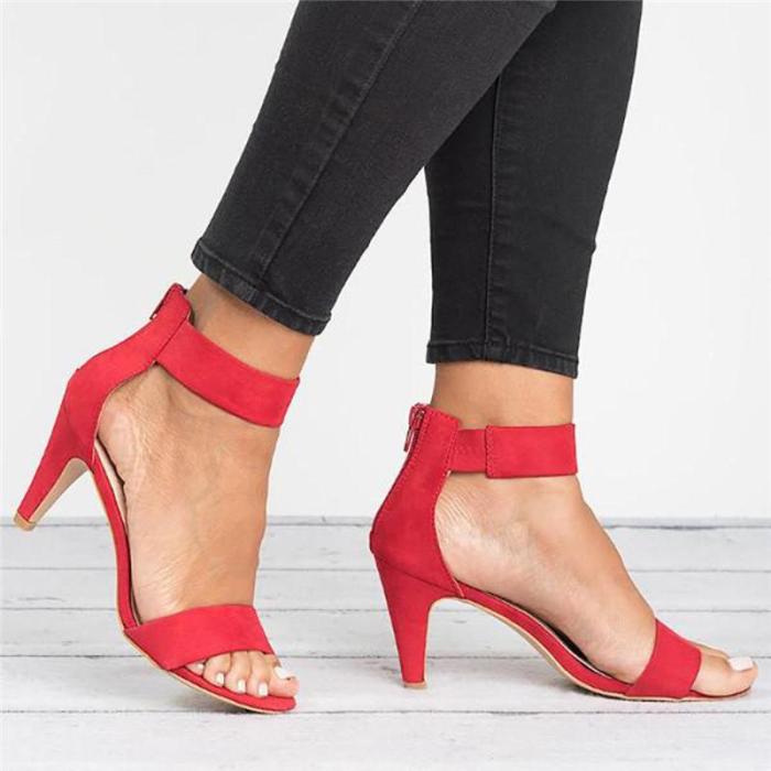 Ankle Strap Sandals - Taupe