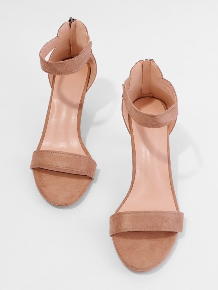 Ankle Strap Sandals - Taupe