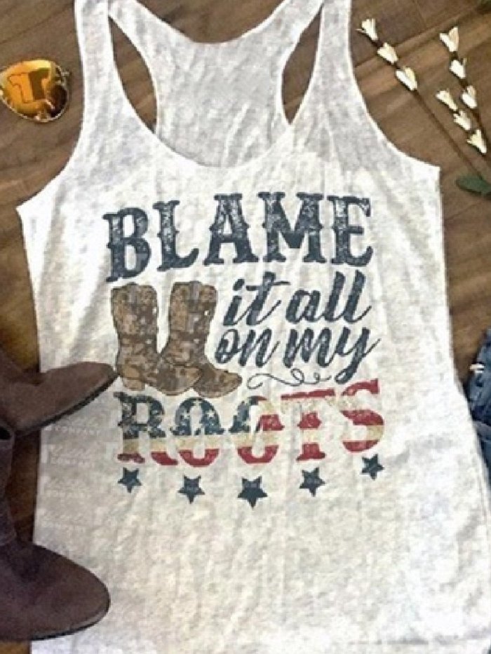 Floral-Print Letter Cotton-Blend Casual Shirts & Tops