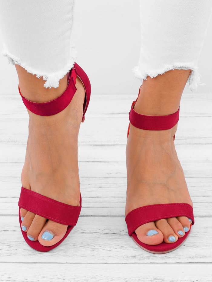 Ankle Strap Sandals - Taupe