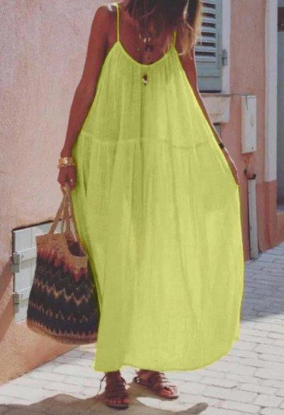 Large size loose bohemian dress