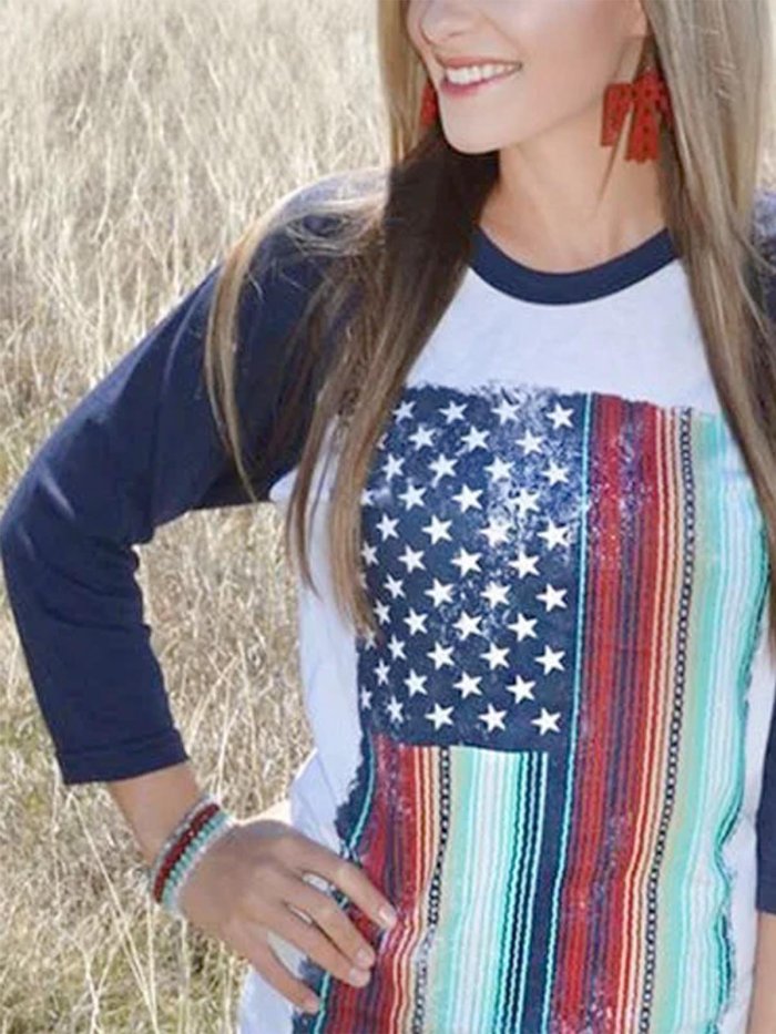 Casual Printed Long Sleeve Top