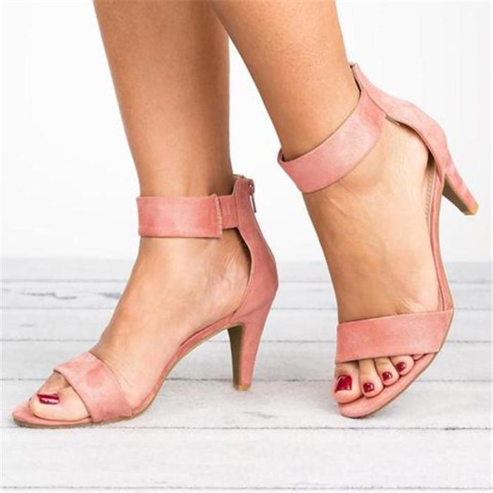 Ankle Strap Sandals - Taupe