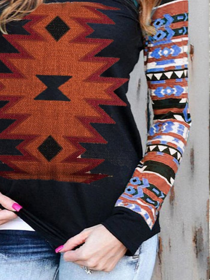 Geometric Casual Shirts & Tops