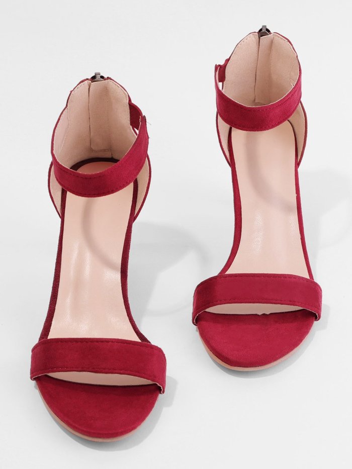 Ankle Strap Sandals - Taupe