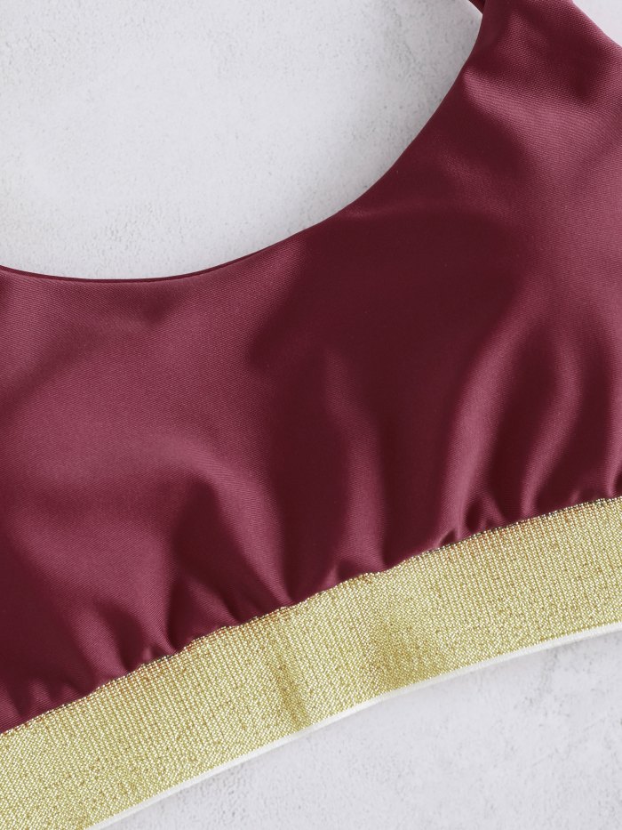 Contrast Trim Cami Bikini