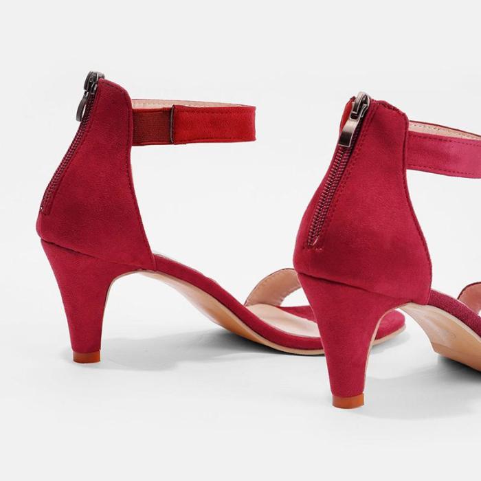 Ankle Strap Sandals - Taupe