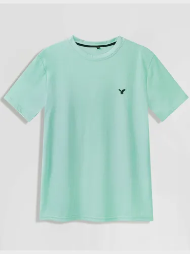 Men's Eagle Embroidered Round Neck Tee