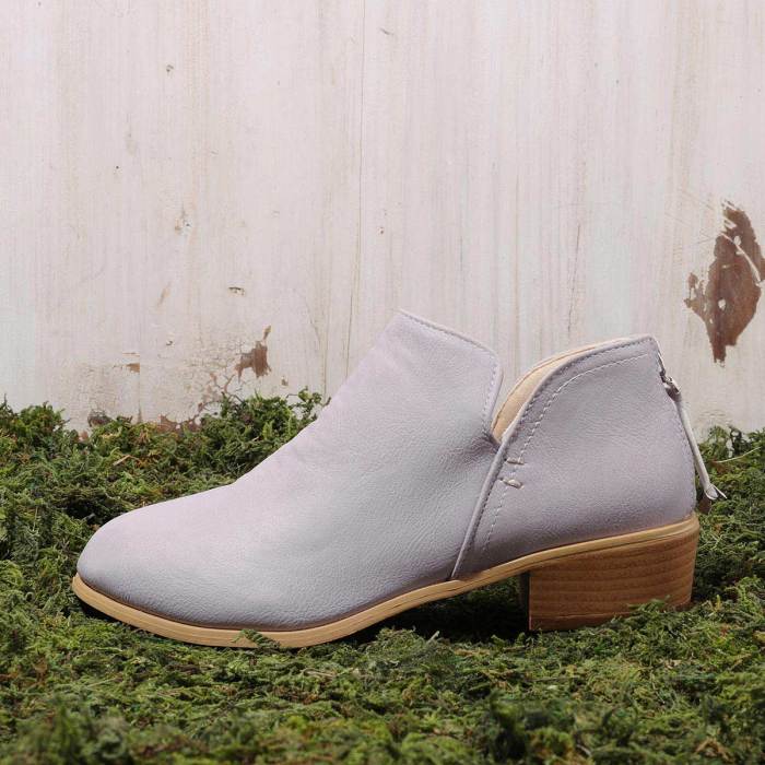 Plus Size Chunky Heel Short Boots Female Non-slip Cute Bootie