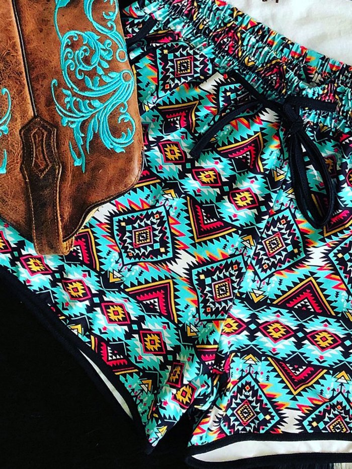 Printed Geometric Shift Pants