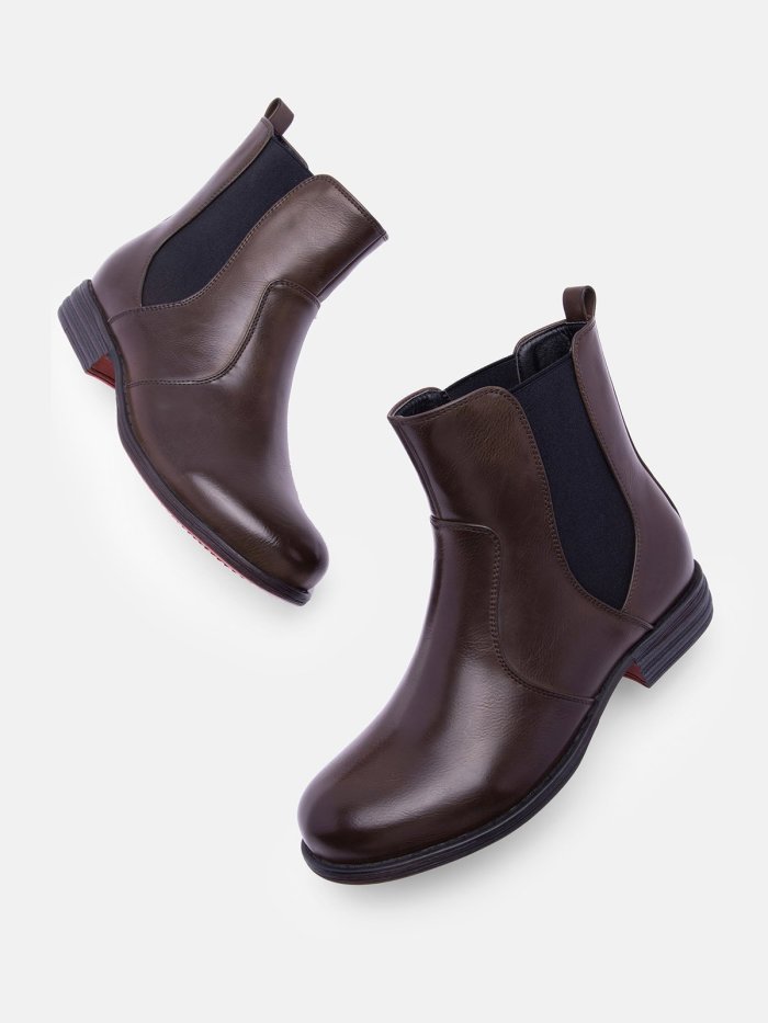 Women's Vintage Low Heel Plus Size Ankle Booties Slip-on Short Chelsea Boots