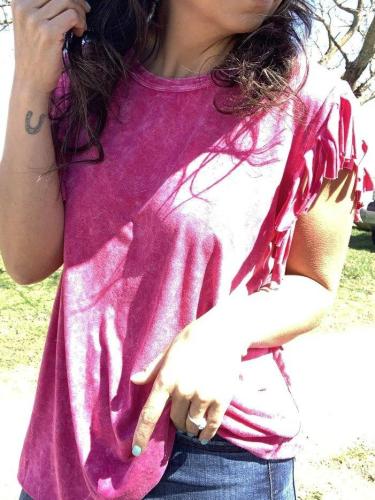Shift Short Sleeve Cotton-Blend Vintage Shirts & Tops