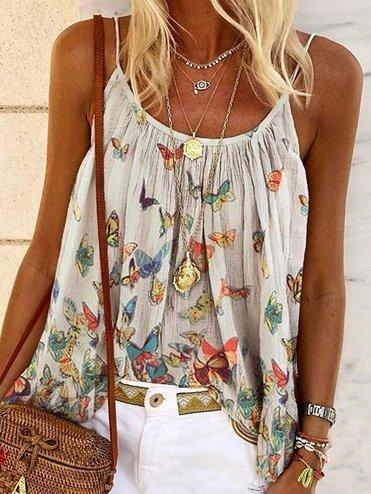 White Sleeveless Shift Shirts & Tops