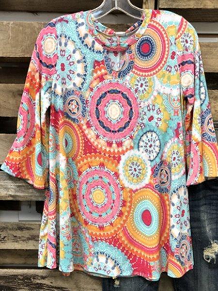 Color Short Sleeve Casual Shirts & Tops