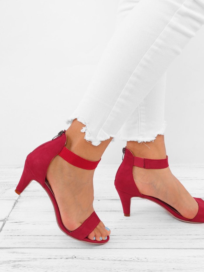 Ankle Strap Sandals - Taupe
