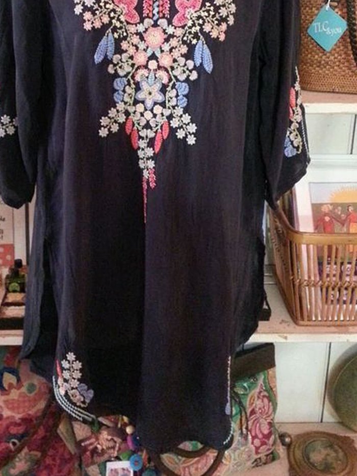 Shift Crew Neck Half Sleeve Casual Shirts & Tops