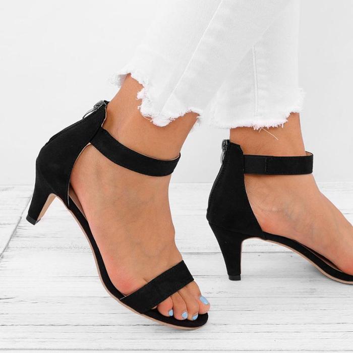 Ankle Strap Sandals - Taupe