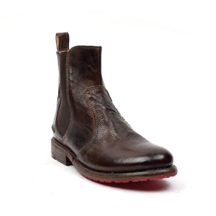 Women's Vintage Low Heel Plus Size Ankle Booties Slip-on Short Chelsea Boots
