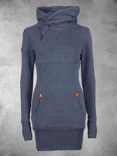 Long Sleeve Bodycon Jersey Turtleneck Dresses