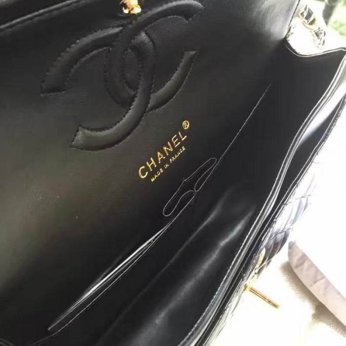 high quality handbag 119014 patent genuine leather flap bag 1112