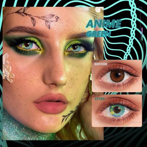 ��U.S Warehouse��Anime Green  Contact Lenses