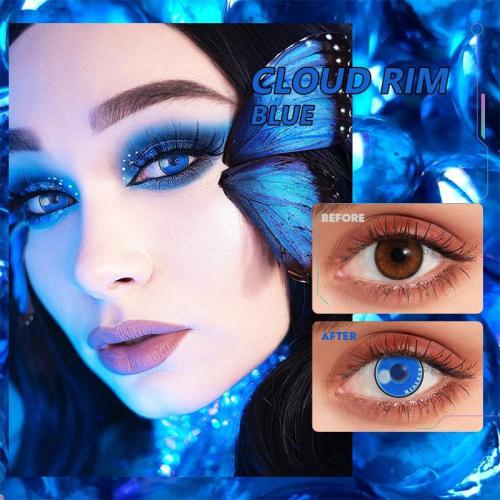 ��U.S Warehouse��Cloud Rim Blue Contact Lenses